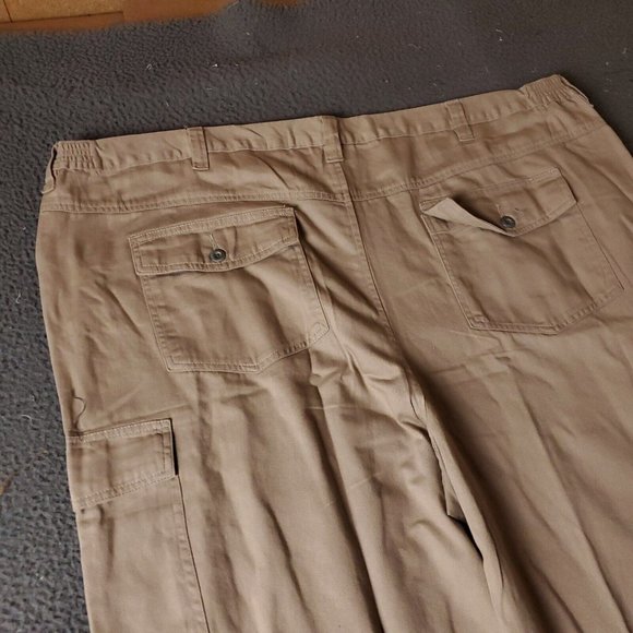 Boulder Creek Trading Cargo Pants Big Tall Mens Size 50 38L Cream Beige Chino Kh - Picture 7 of 7